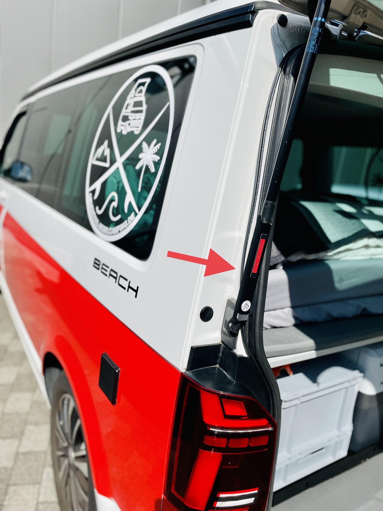 Klappenhalter Heckklappen Aufsteller Aussteller für VW T5 Transporter